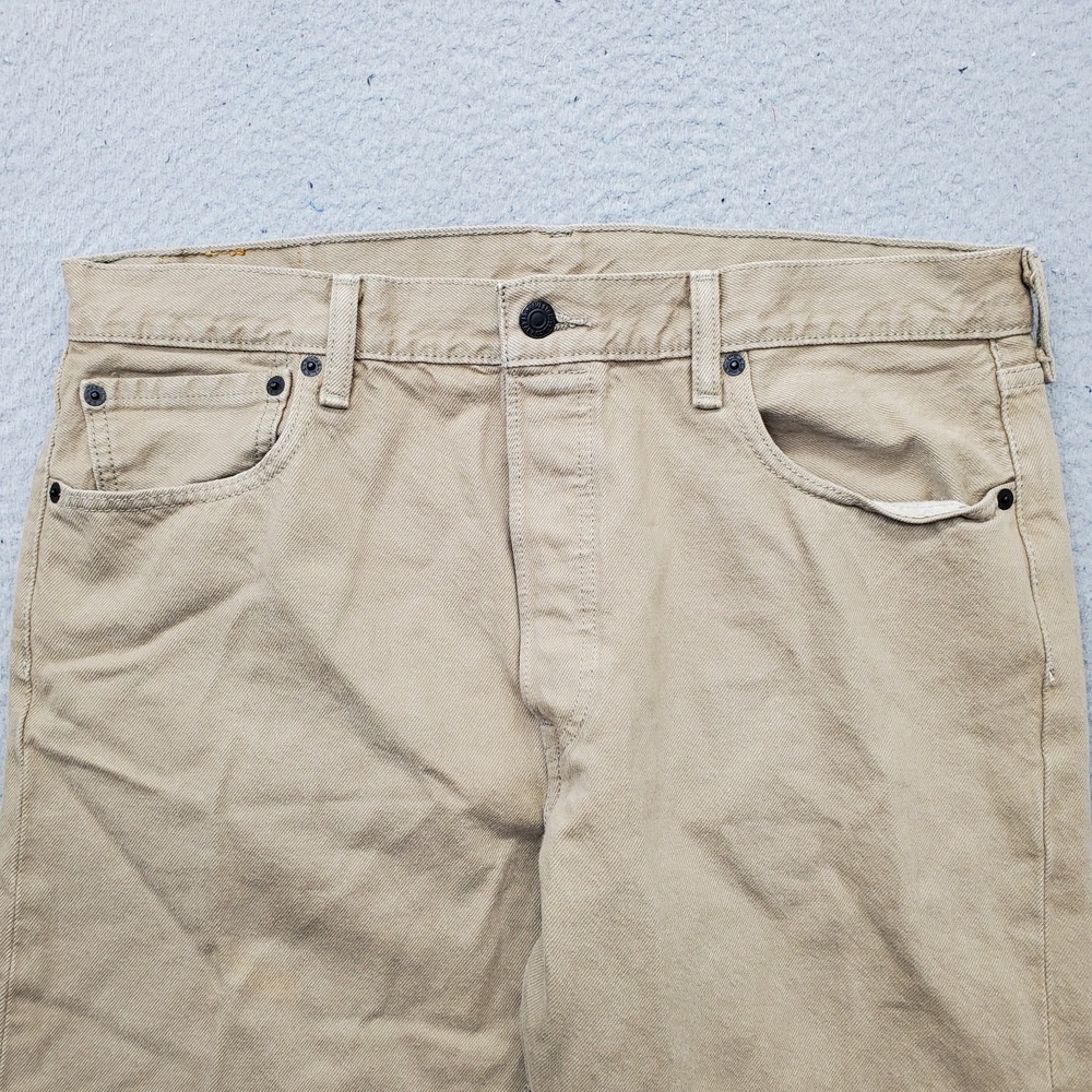 Levi's 501 Jeans Mens 34x30 Brown Denim Red Tab Streetwear 5-Pocket Straight Leg - Picture 11 of 12